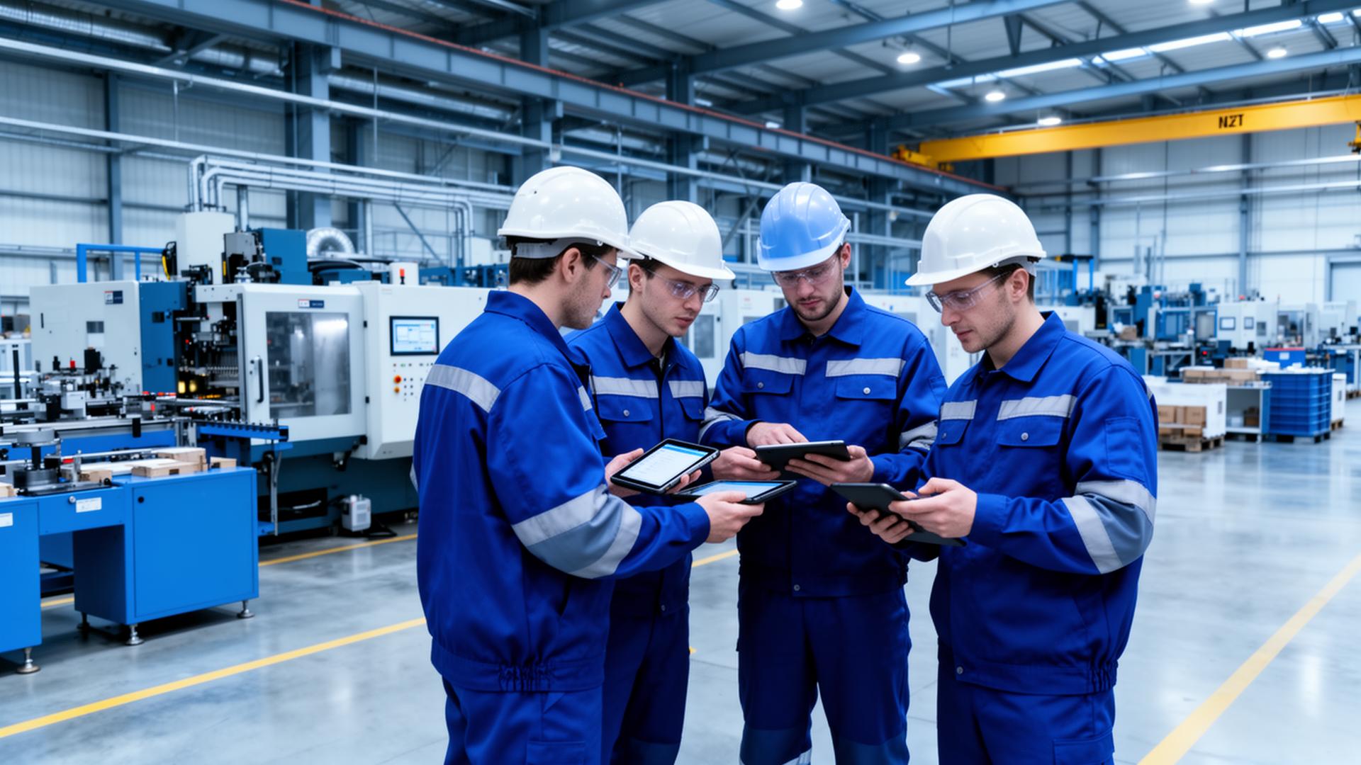 Equipo de calidad usando Solved en fabrica