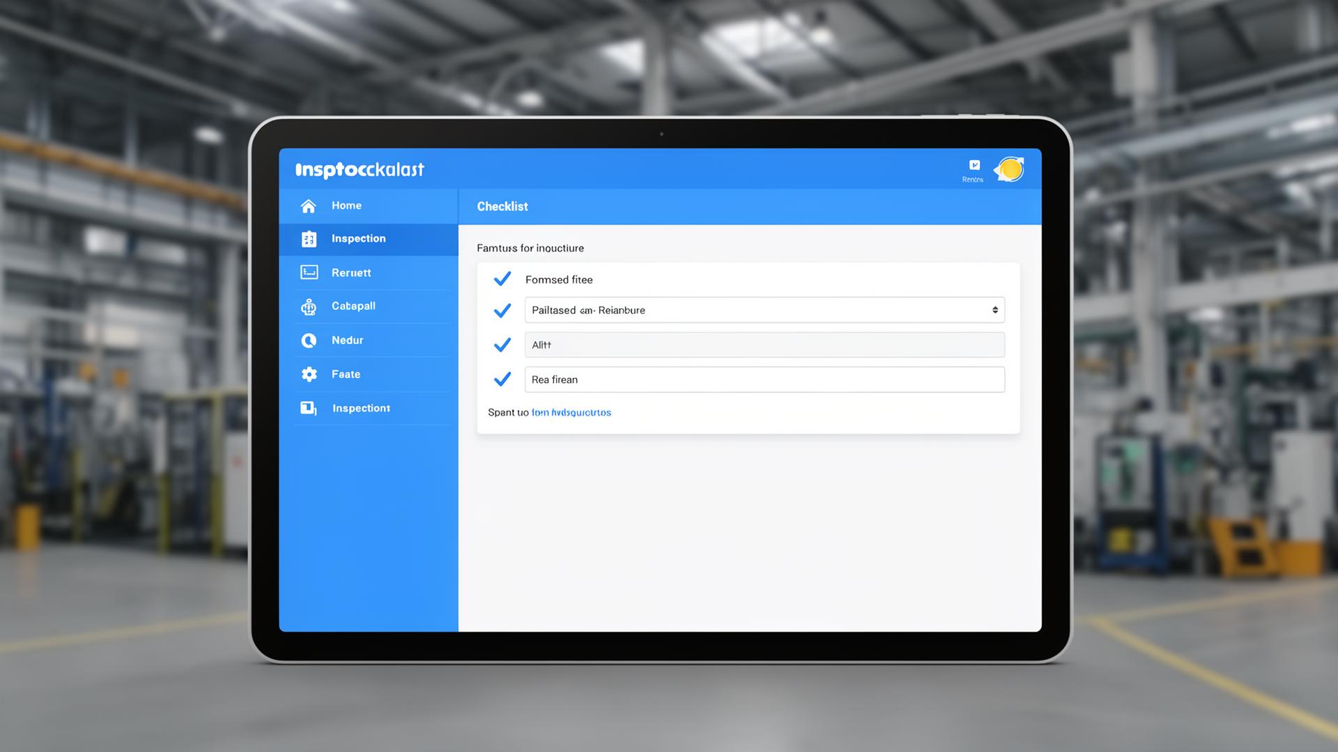 App de inspecciones en tablet
